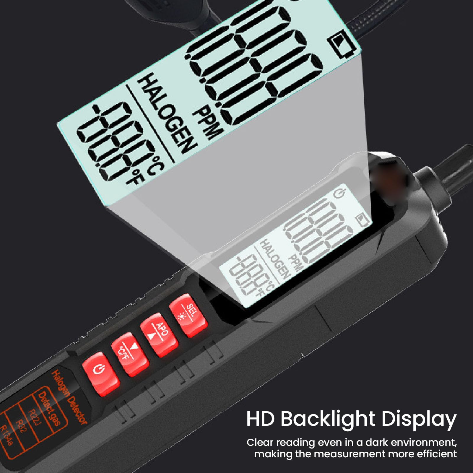 Zerodis Kältemittel-Leckdetektor ZL77B, 0-1000 Ppm