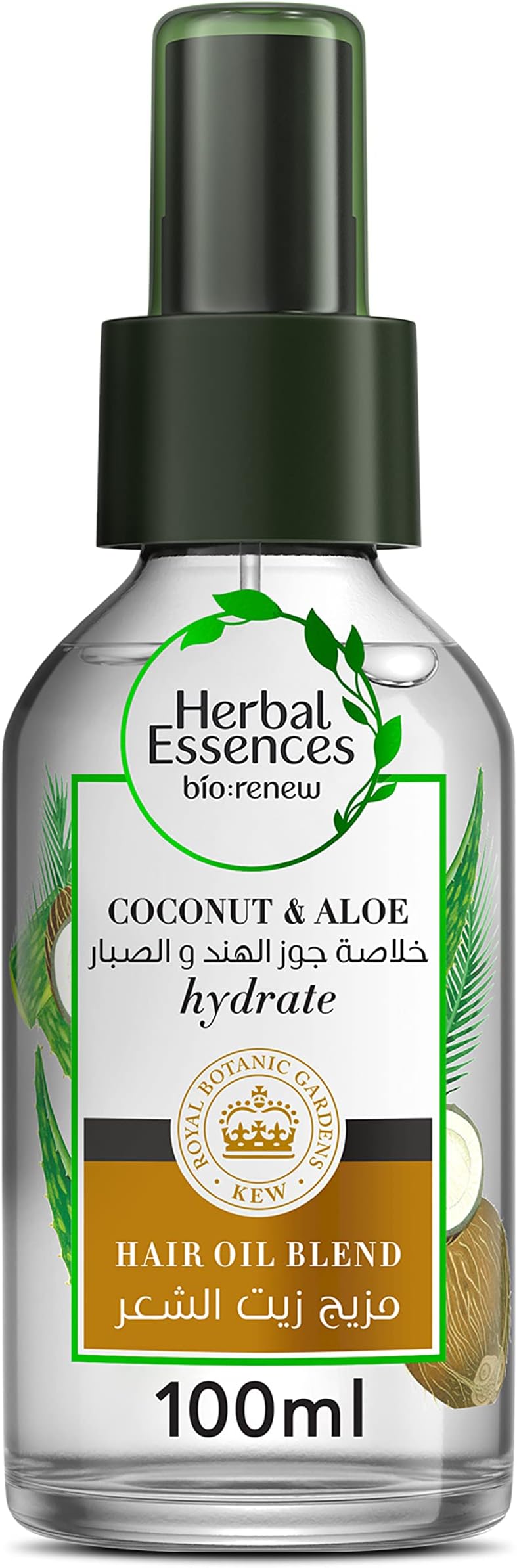 Coconut & Aloe Vera Hair Oil Blend for Dry Hair and Hair Repair, 100 mL