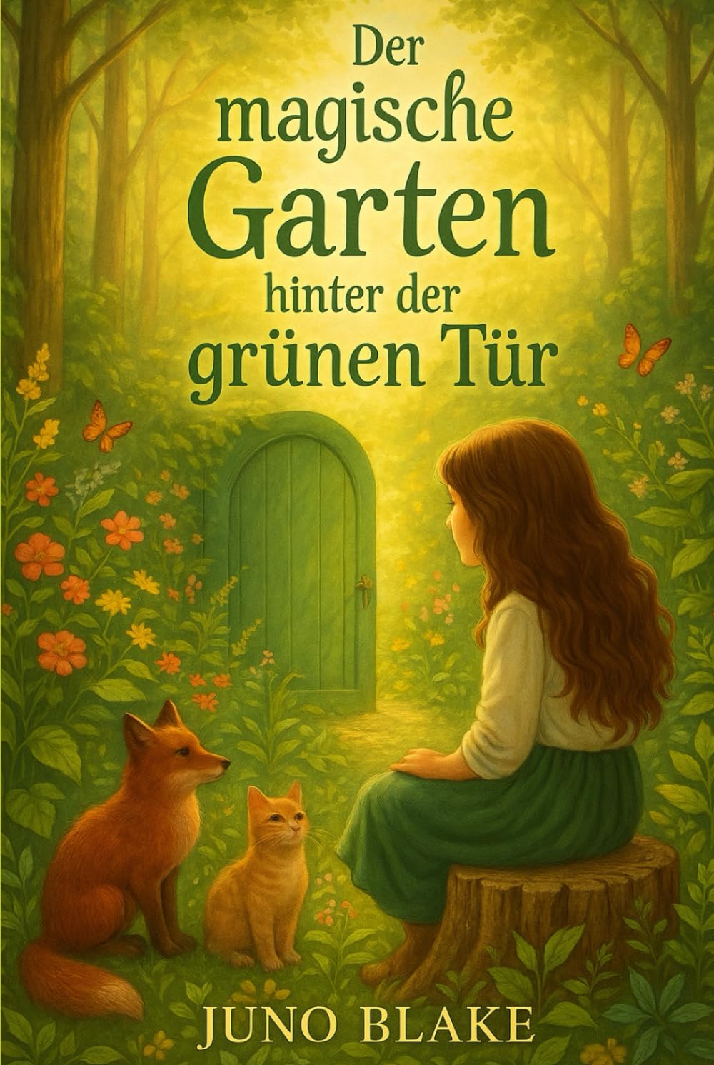 Der magische Garten, hinter der grünen Tür: eine schöne Geschichte über einen magischen garten