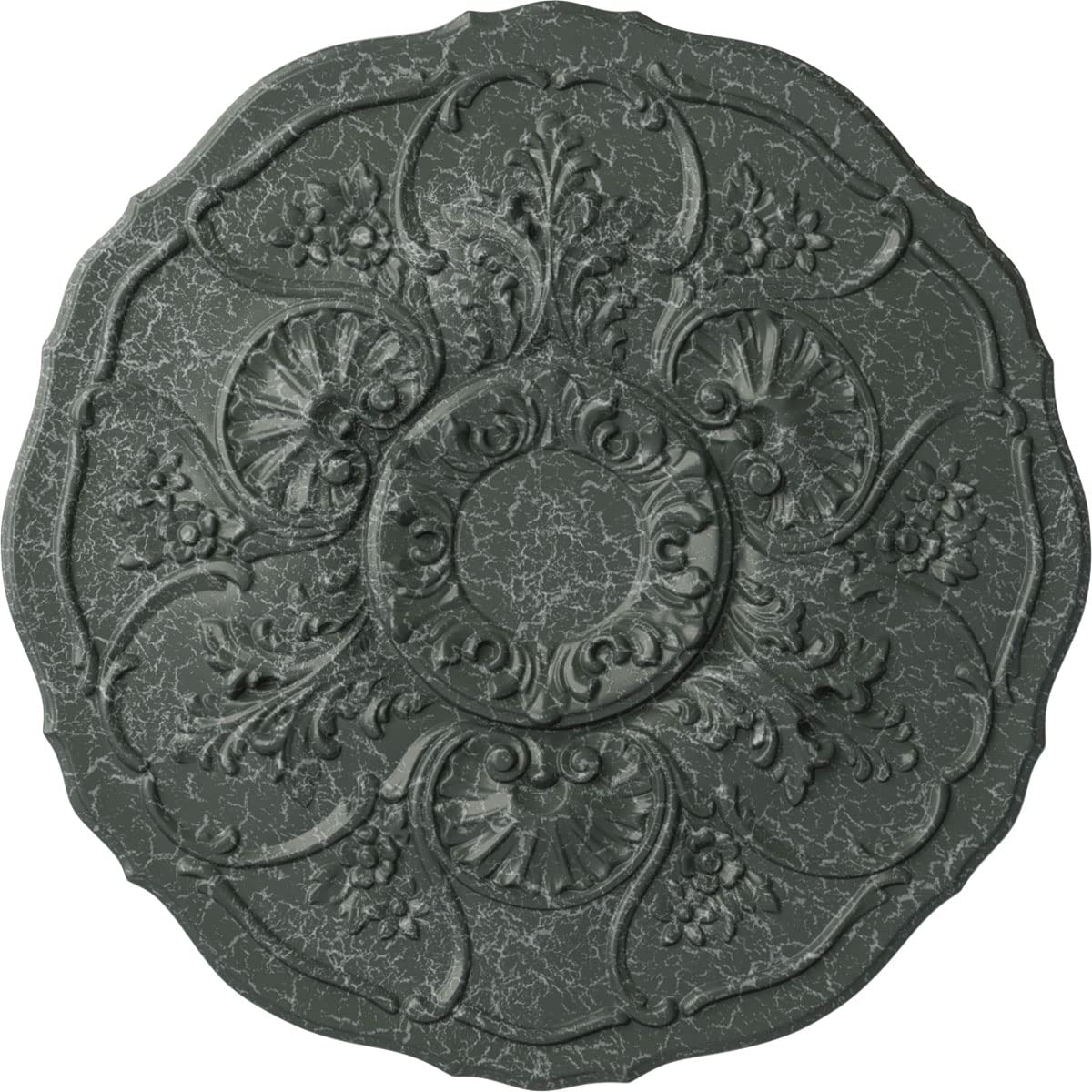 Ekena Millwork CM22CNAGC Cornelia Ceiling Medallion, Athenian Green Crackle