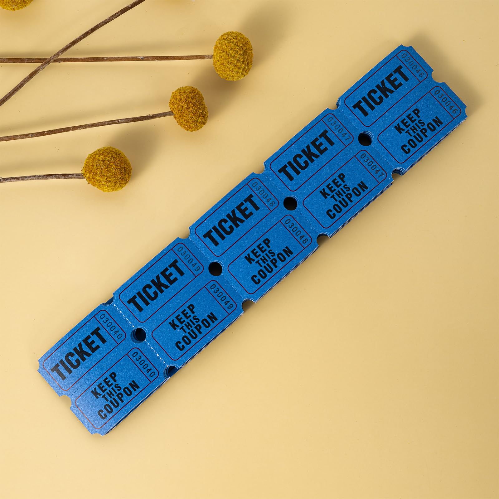 200 Pièces Tickets Tombola Numérotés Vert - Billets Loterie Avec Souches Détachables