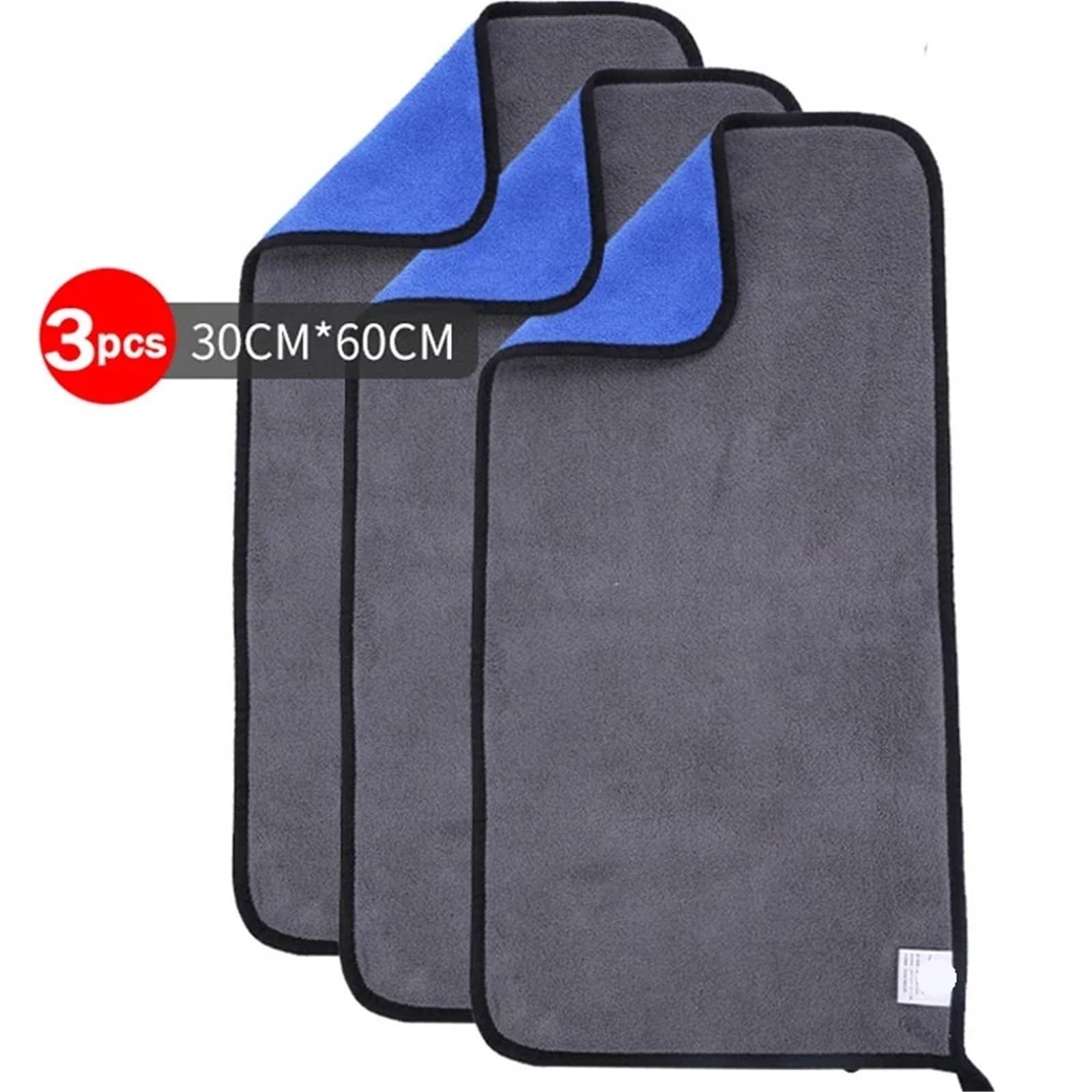 Microfiber Cleaning Towel Car Wash Thicken Soft Drying Cloth Car Body Washing Towels Double Layer Clean Rags 30 — view 2