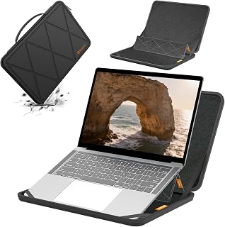 Smatree MS35T ハードプロテクション 13インチ ノートパソコンスリーブケース スタンド付き 衝撃吸収 防水ハードケース インナーバッグ | 対応機種： Lenovo ThinkPad X13、HP Elite x360 830/EliteBook、DELL Pro 13 Plus pb13250、Apple MacBook 2025/2024 外出先の落下衝撃や雨からPCを保護