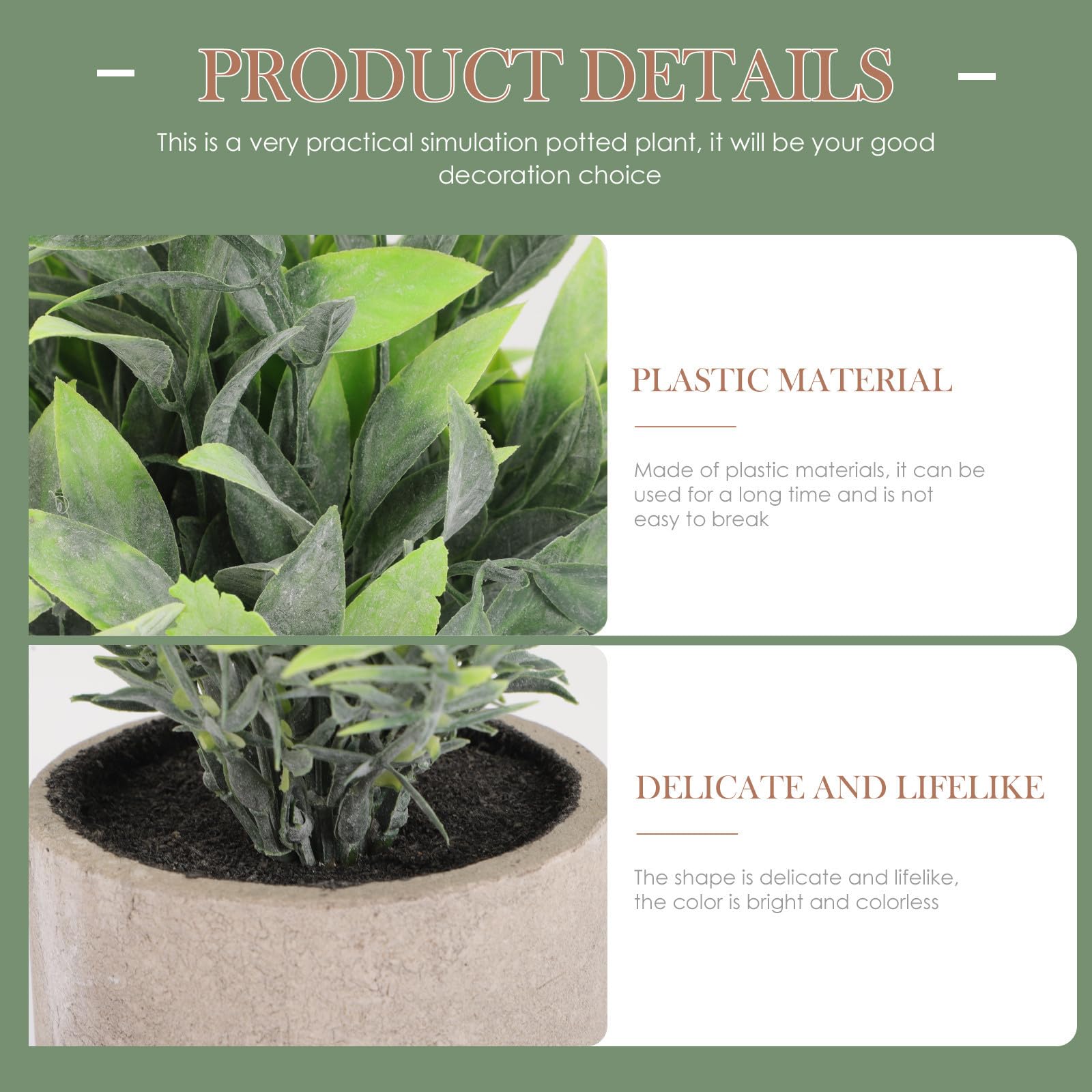 EXCEART 3 Piezas Planta Artificial de Eucalipto en Maceta de Plástico
