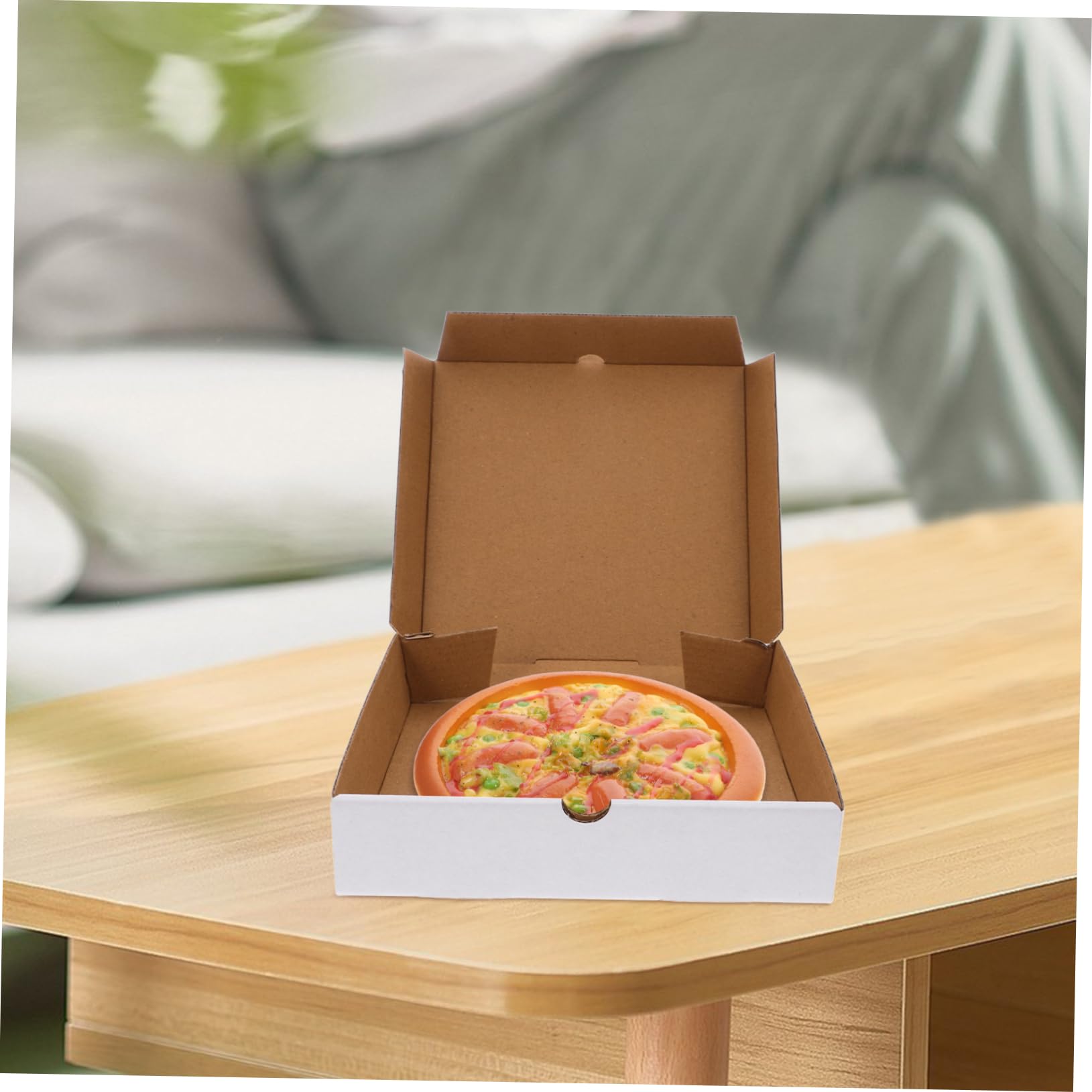 Scatole Pizza Bianche in Carta Kraft Ondulata 30 Pezzi | Contenitori Pieghevoli per Asporto, Uso Forno, Confezione per Pizza, Torta e Biscotti da 7 Pollici