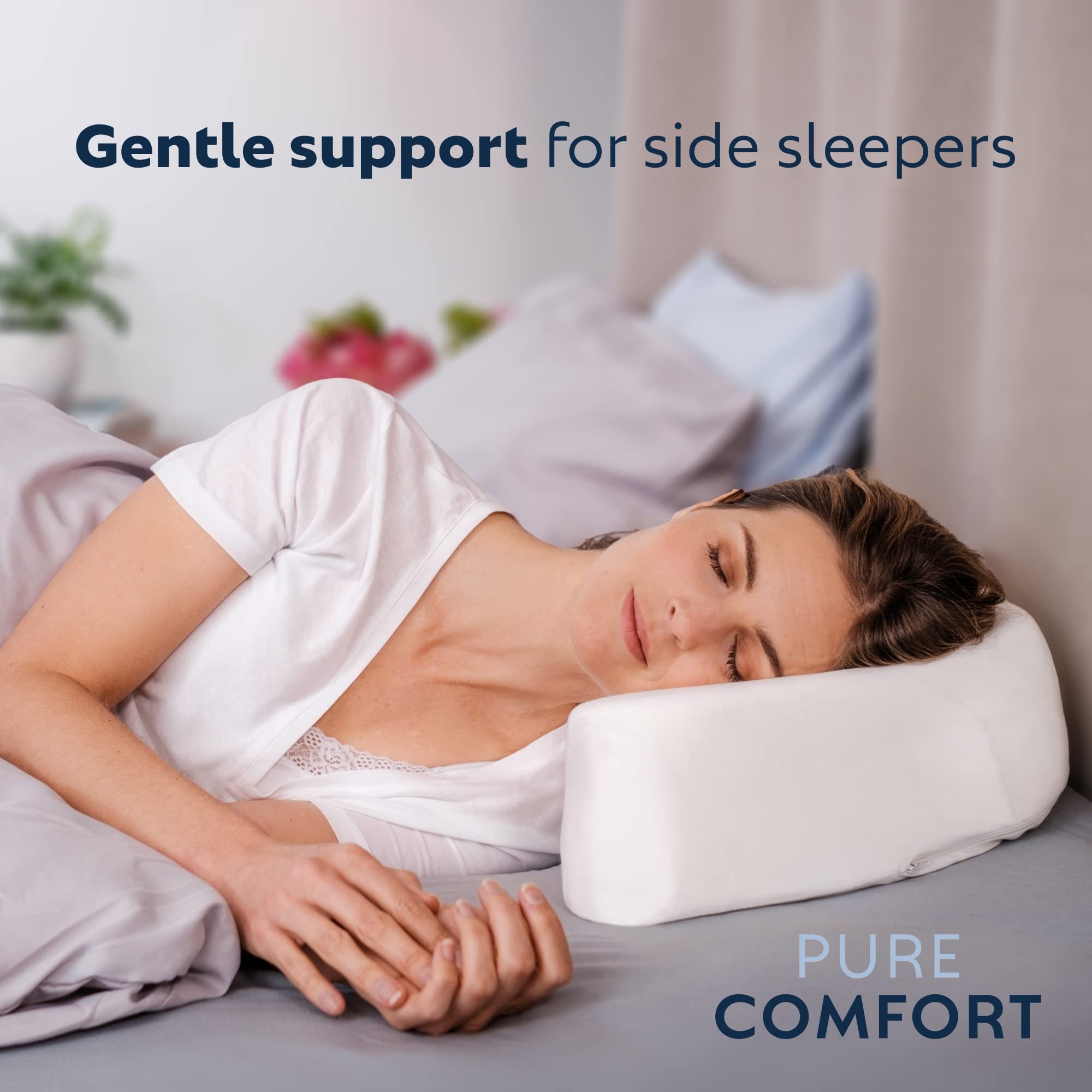 Side Sleeping Pillow Height Adjustable Ear Pain