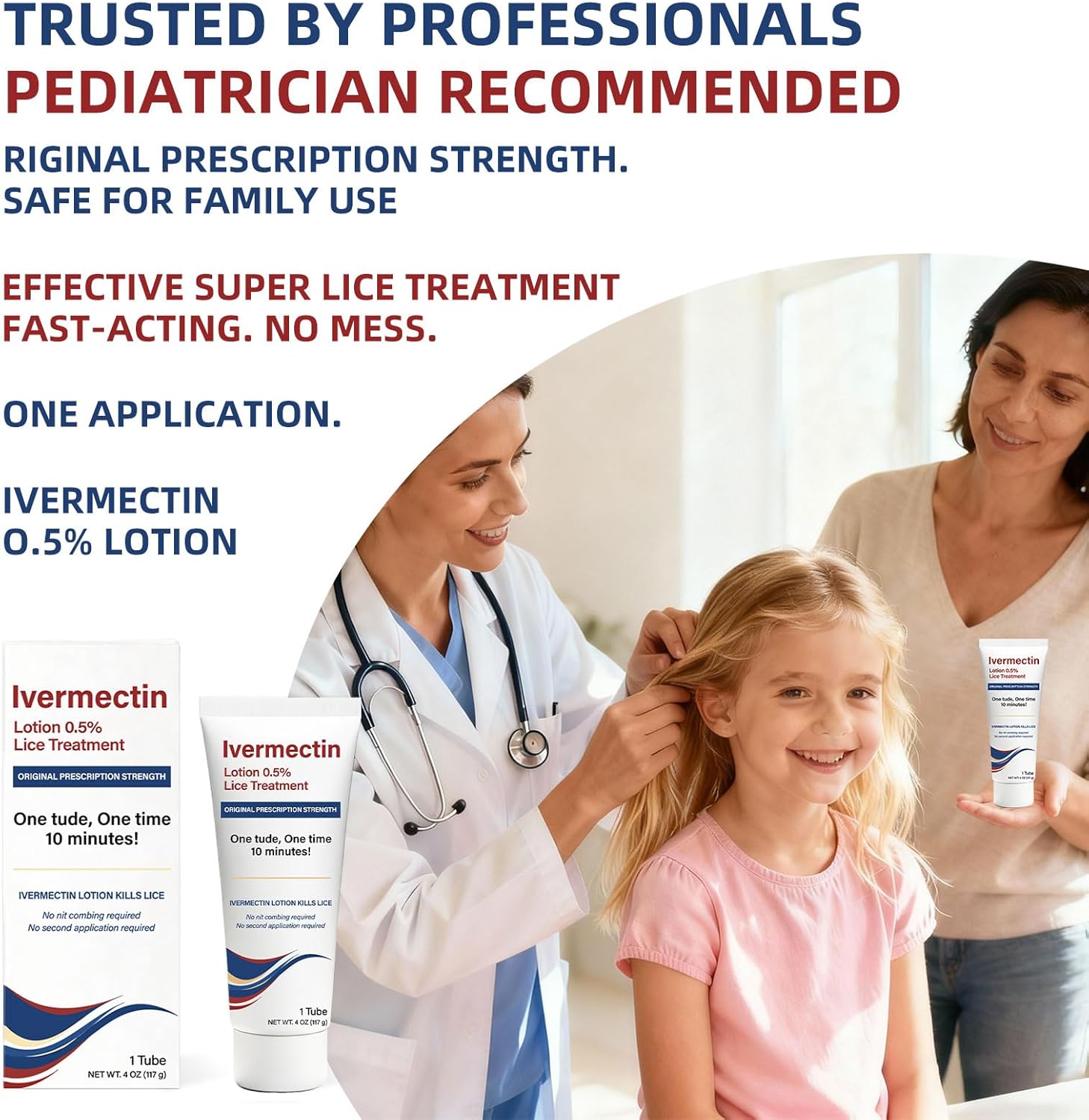 Ivermectin Lotion 0.5% Head Lice Treatment - Prescription Strength for Super Lice & Eggs - No Nit Combing Required - Single Application, 10-Minute Fast Acting Formula - Gentle for Kids (4 Fl Oz) - Image 5