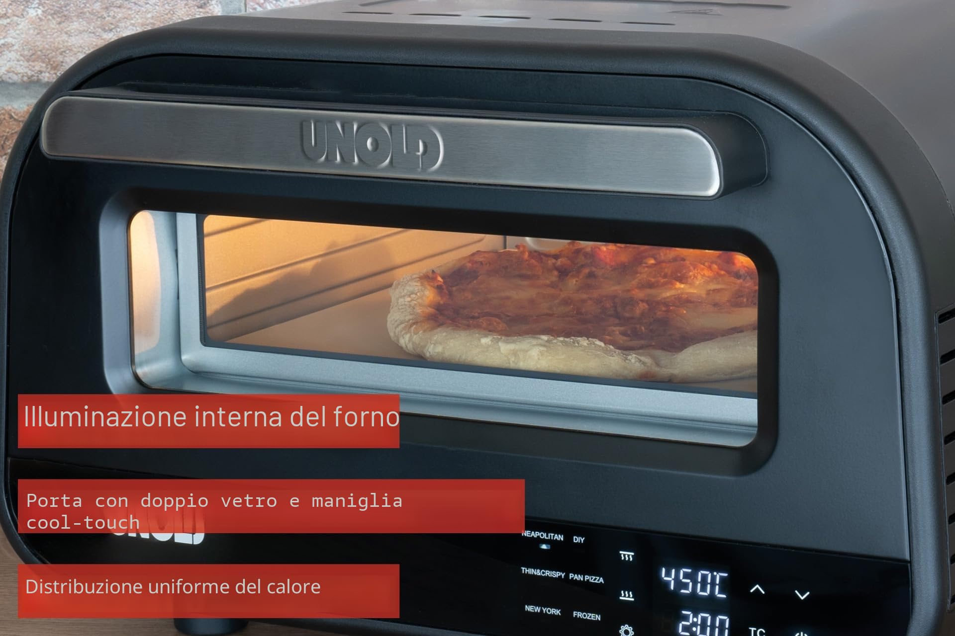Unold Pizza Oven Don Luigi (68815) black Schwarz