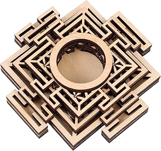 NUOBESTY Wooden Crystal Holder Stand for Home Decor Elegant Vintage Base for Spheres Decorative Display for Office Living Room Photography and