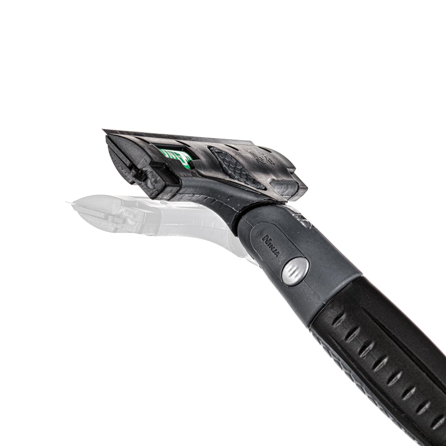 Unger Commercial ErgoTec® Ninja 6" Adjustable Glass Scraper with Holster – Dual-Angle Blade, Safety Cap, and Belt Holster for Efficient Commercial Window Cleaning ENH15