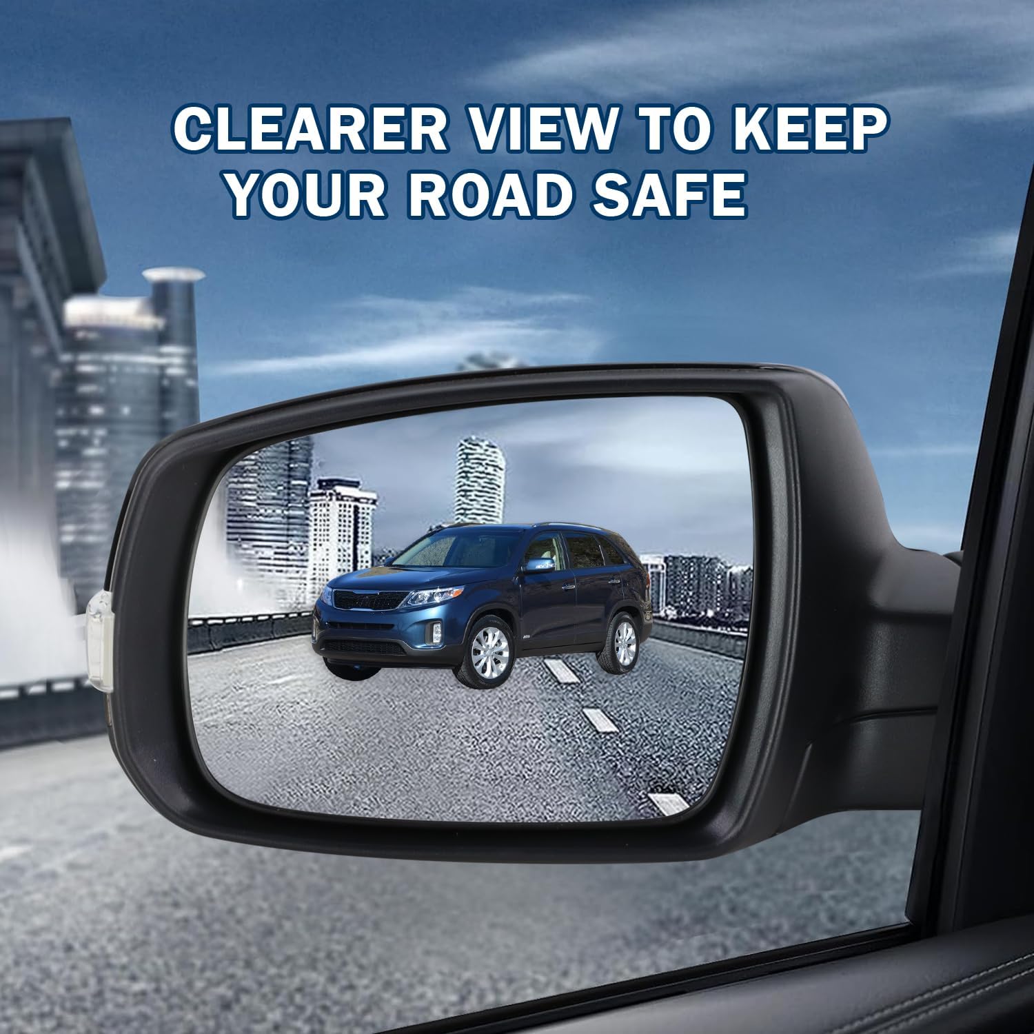 Left Driver Side Mirror Compatible With 2011 2012 2013 2014 2015 Kia Sorento With Manual Folding Power Glass Heated Turn Signal Matte Black Replace#876101U050(7 Pins)