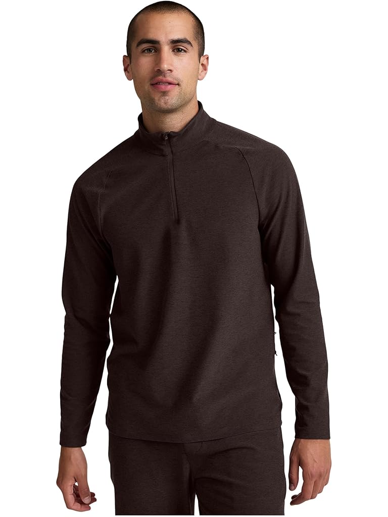 Brown Beyond Yoga Spacedye Terrain Quarter Zip Pullover