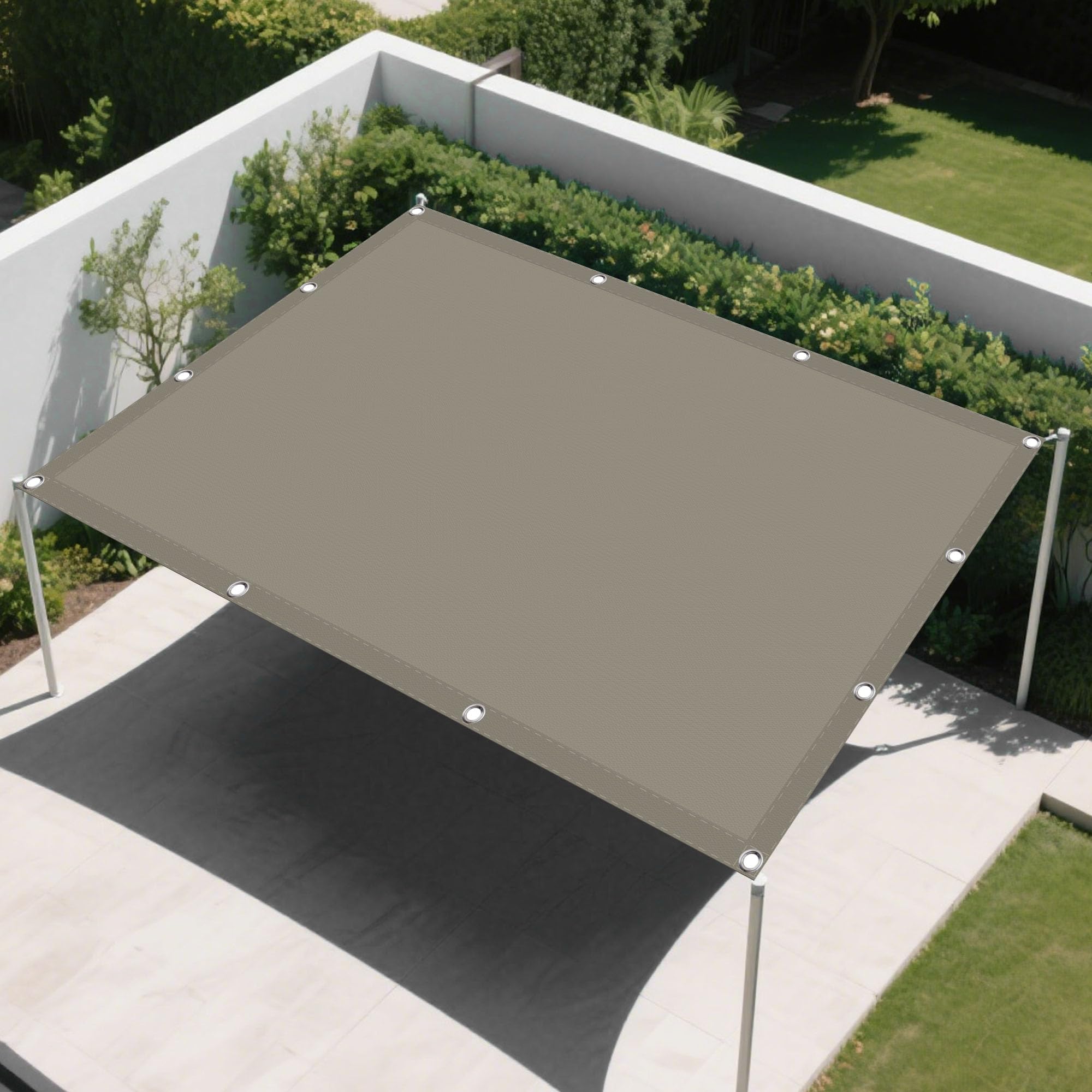 Toile d'ombrage imperméable bloquant les rayons du soleil pour protéger votre terrasse