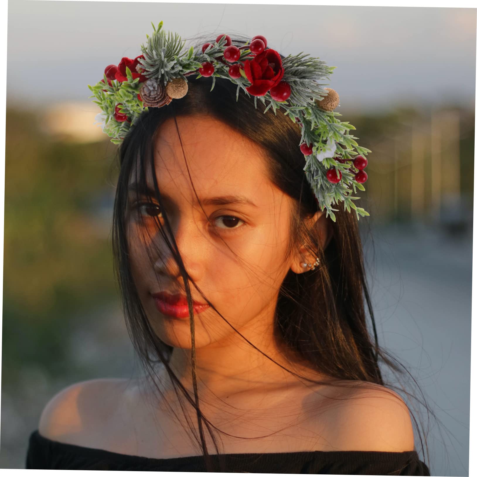 GALPADA 4stücke Künstlicher Blumenkranz Haarschmuck Mit Blättern Stilvolles Haarband Für Festivals Hochzeiten Und Kostüme Dekorative Krone Für Frauen Und Mädchen