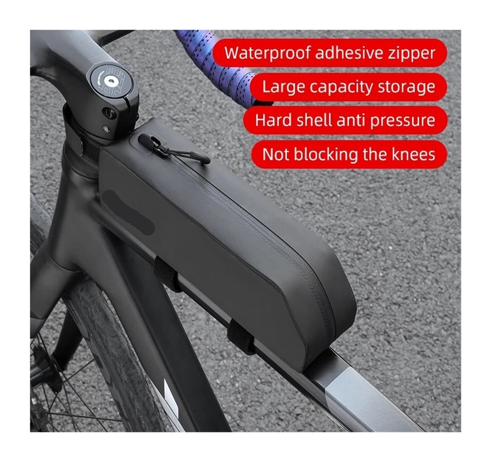 Borsa for manubrio anteriore bici con guscio rigido da 1 pezzo | Conserva gli elementi essenziali for la guida for mountain bike e ciclismo all'aperto