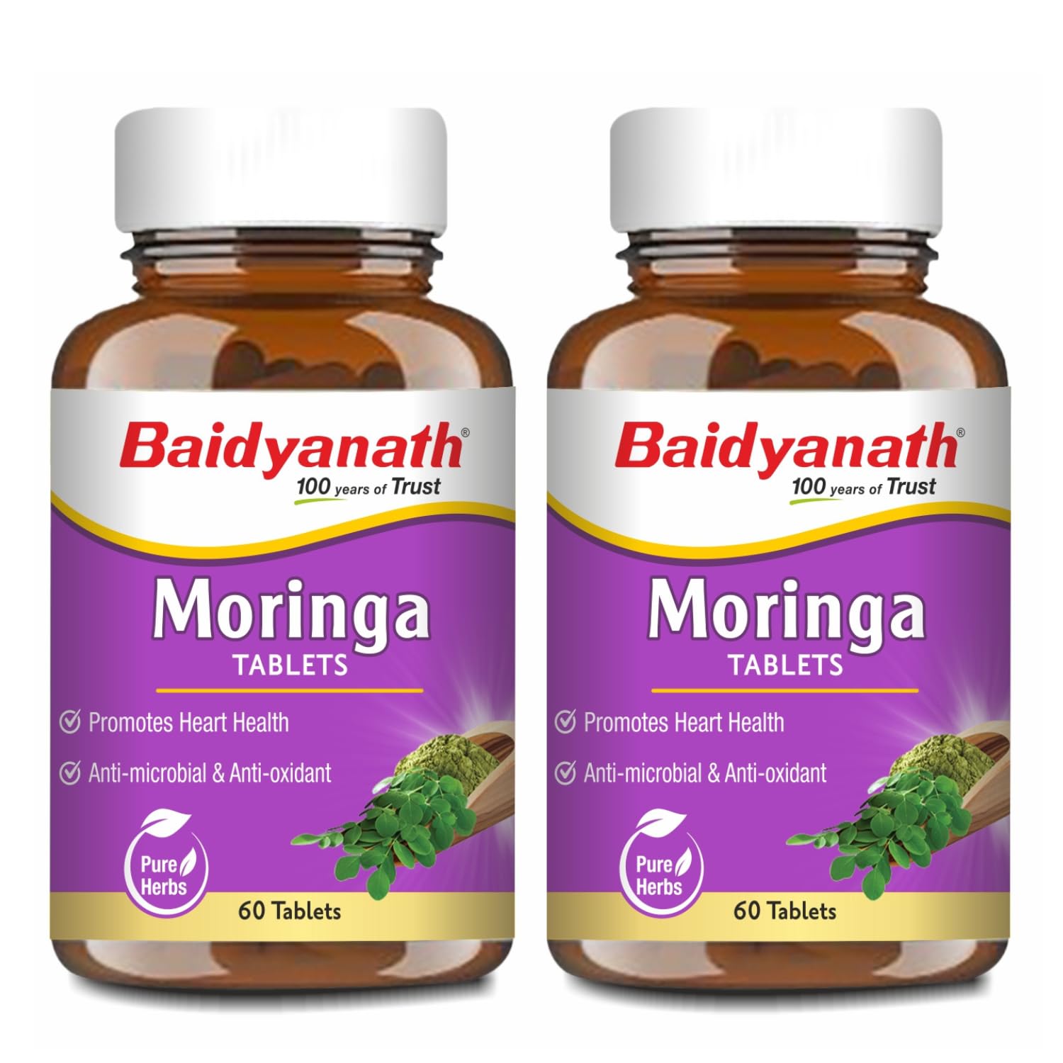 Moringa Tablets - 120 Tab|Helpful In Overall Health & Wellness |Useful In Boost Metabolism & Digestion|Supports Healthy Cholesterol Level (Pack of 2)