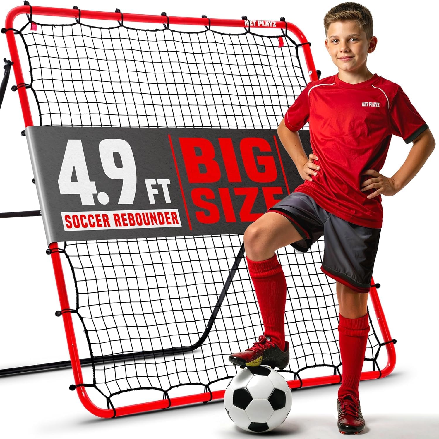 Soccer Rebound Net Rebounder | Skill Training Gifts, Aids & Equipment for All Ages – Kick-Back/Perfect Storage