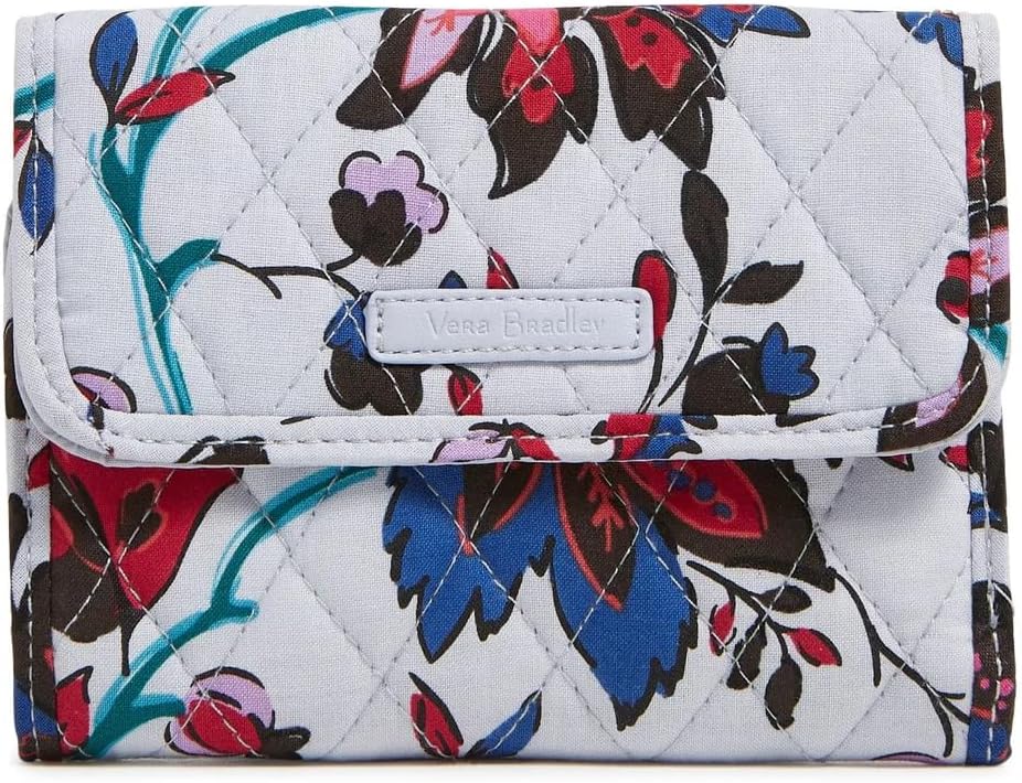 Vera Bradley Euro Wallet in Cotton, Vineyard Floral