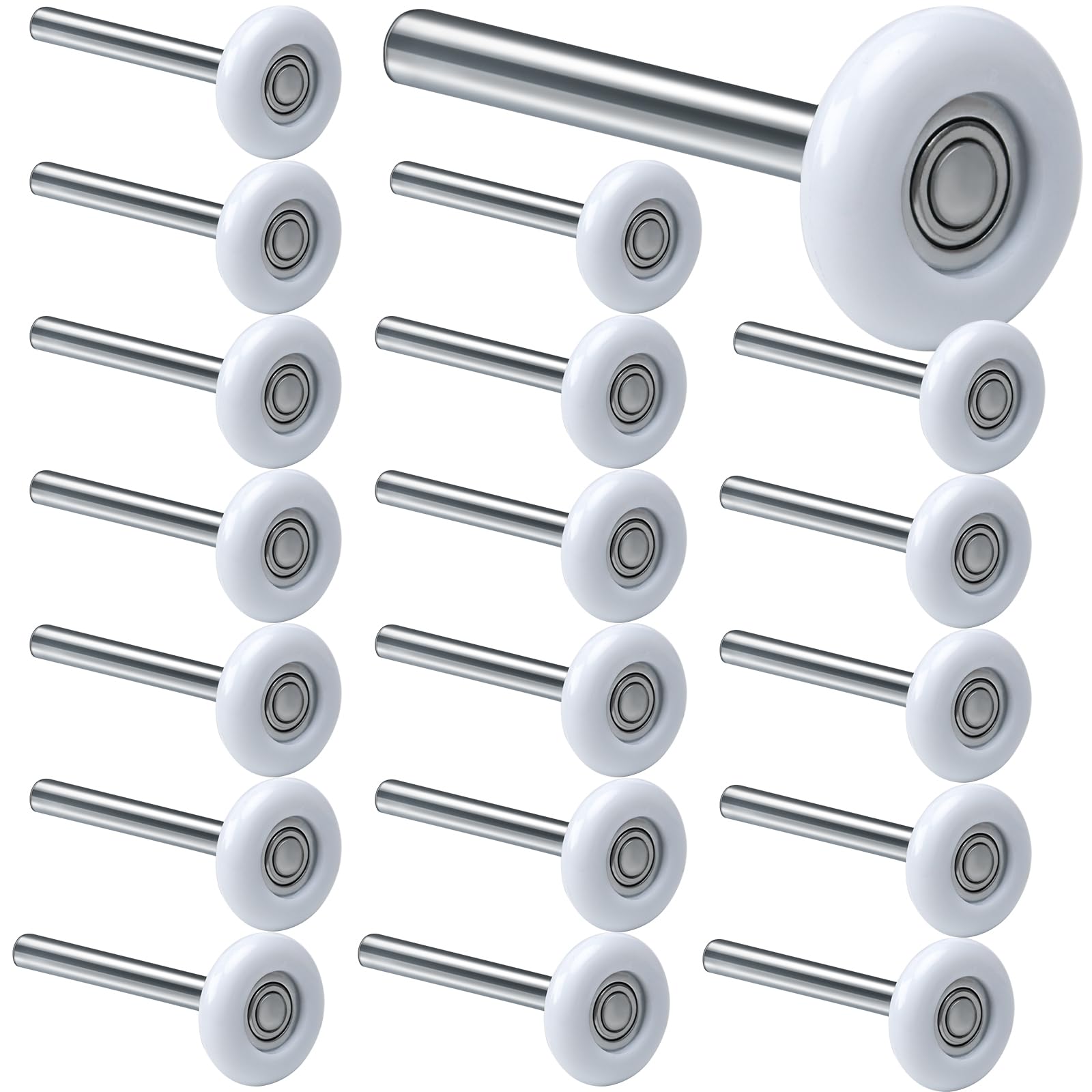 HOZEON Confezione da 20 rulli per porta del garage, sigillati 6200ZZ, in nylon, silenziose e resistenti, per porte di garage residenziali e commerciali