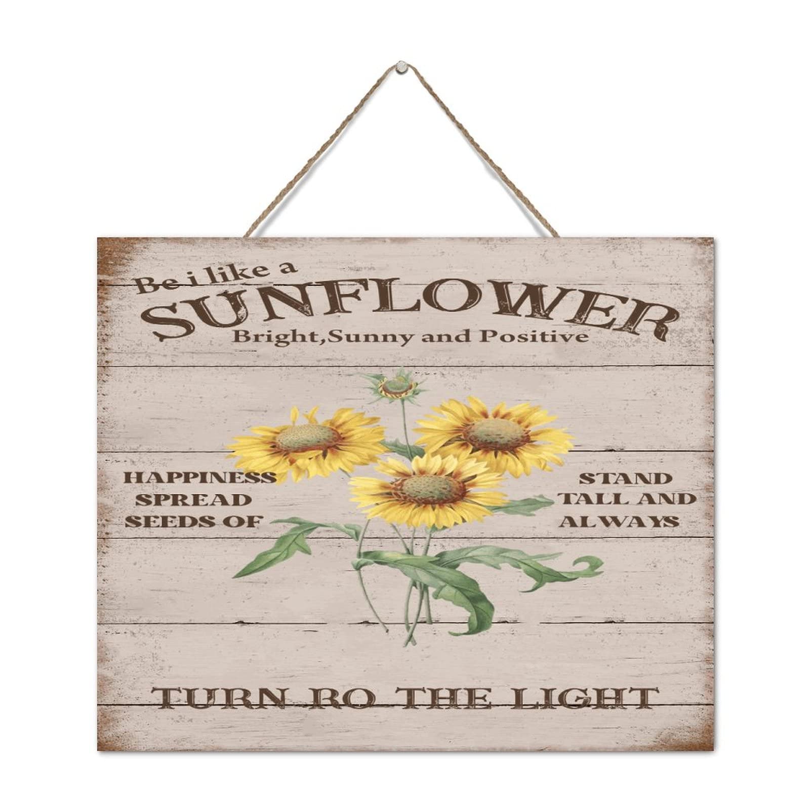 Décoration murale en bois Be I Like A Sunflower pour illuminer votre intérieur de positivité