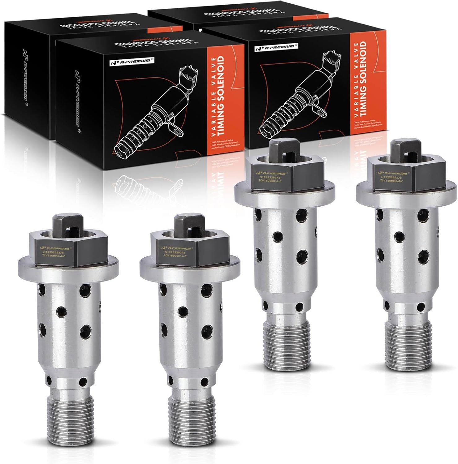 A-Premium 4-PC Intake & Exhaust Engine Variable Valve Timing (VVT) Solenoid Compatible with Mercedes-Benz C230, C300, C350, CL550, CLK350, CLS550, E350, E550, GL450, GL550, GLK350, ML350, ML450, R350