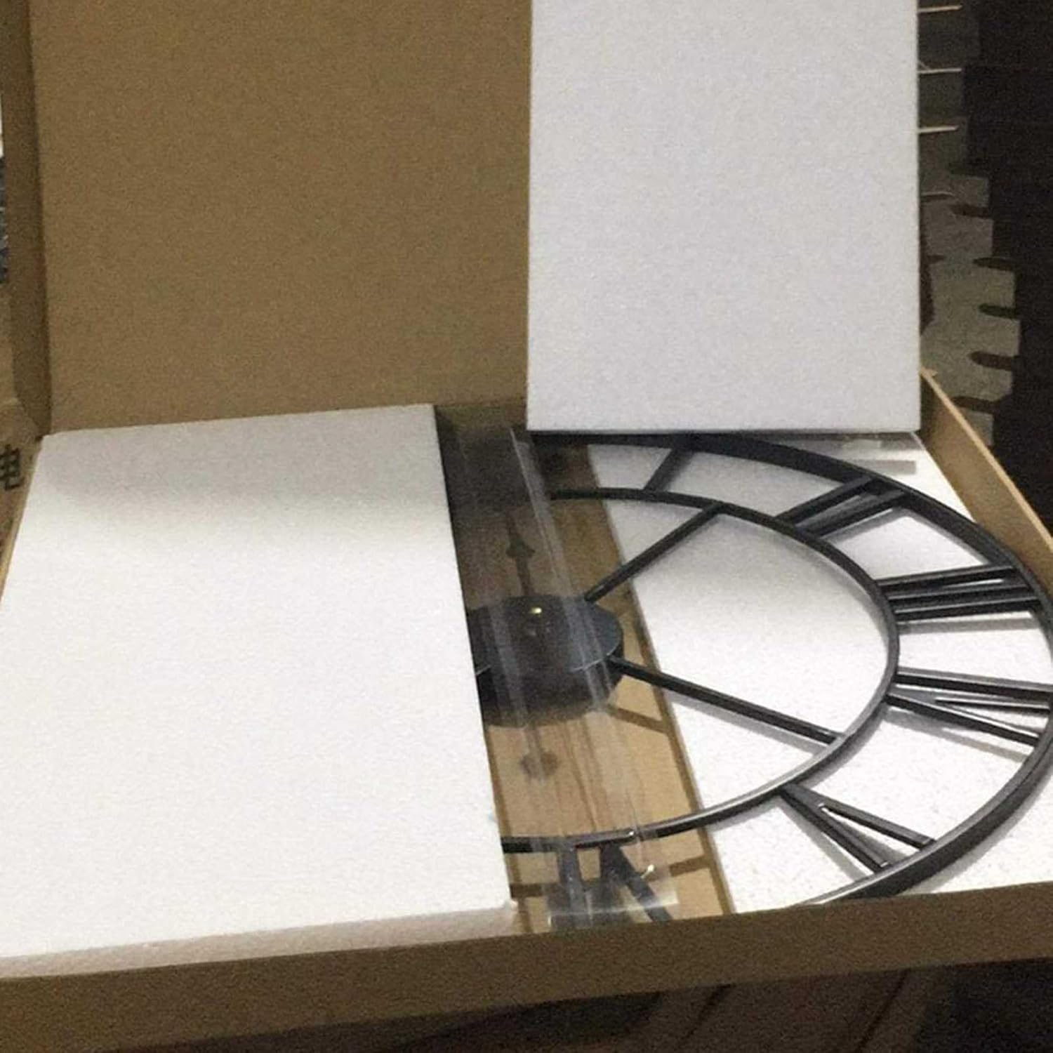 BTZHY Wall Clock,Outdoor Garden Wall Clock,Large Retro Roman Numerals Garden Clock Open Face Wrought Iron Outdoor Clock Indoor Outdoor Decoration Outside Clock Mute Quartz Wall Clock