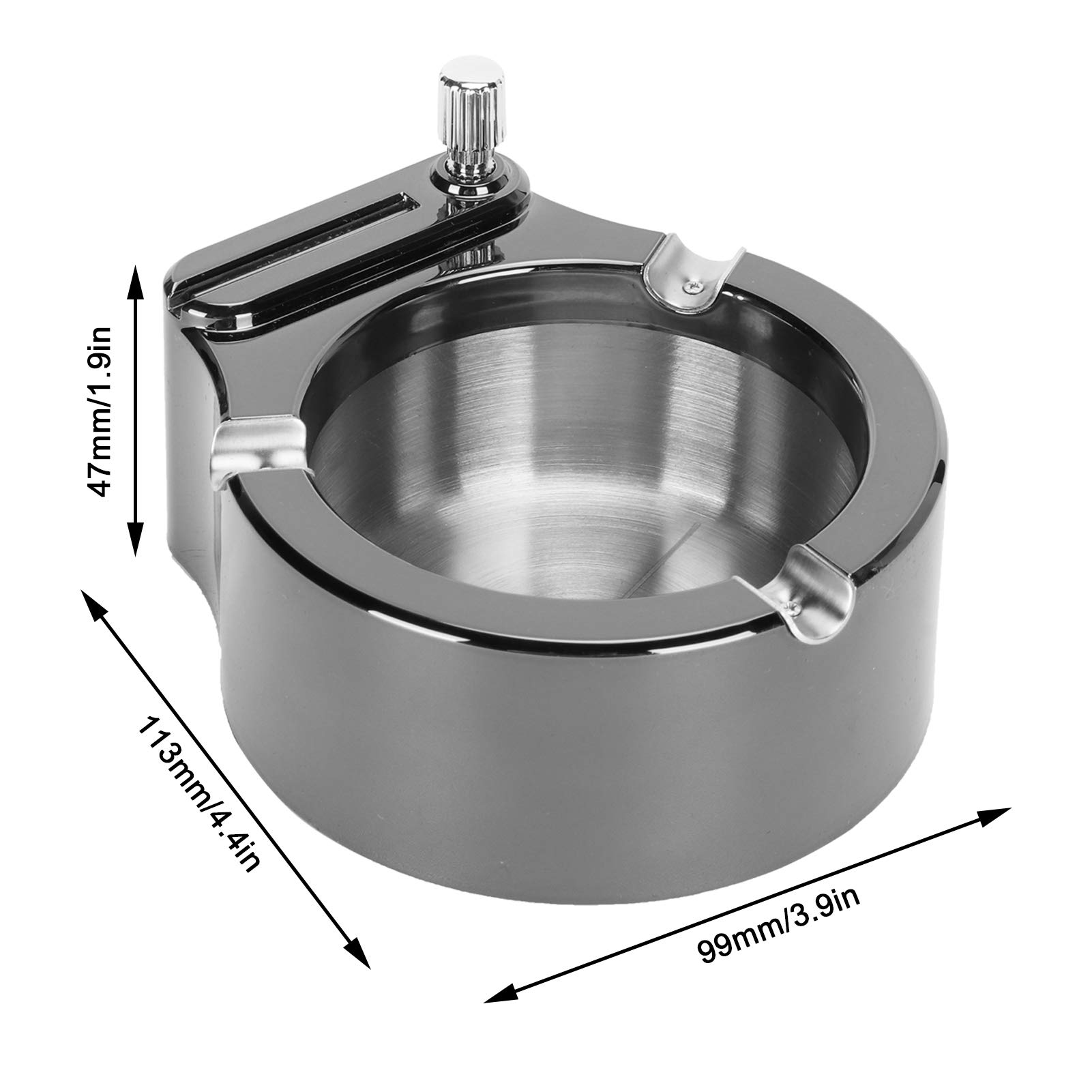 Amazon.com: Sorandy Modern Black Stainless Steel Tabletop Ashtray