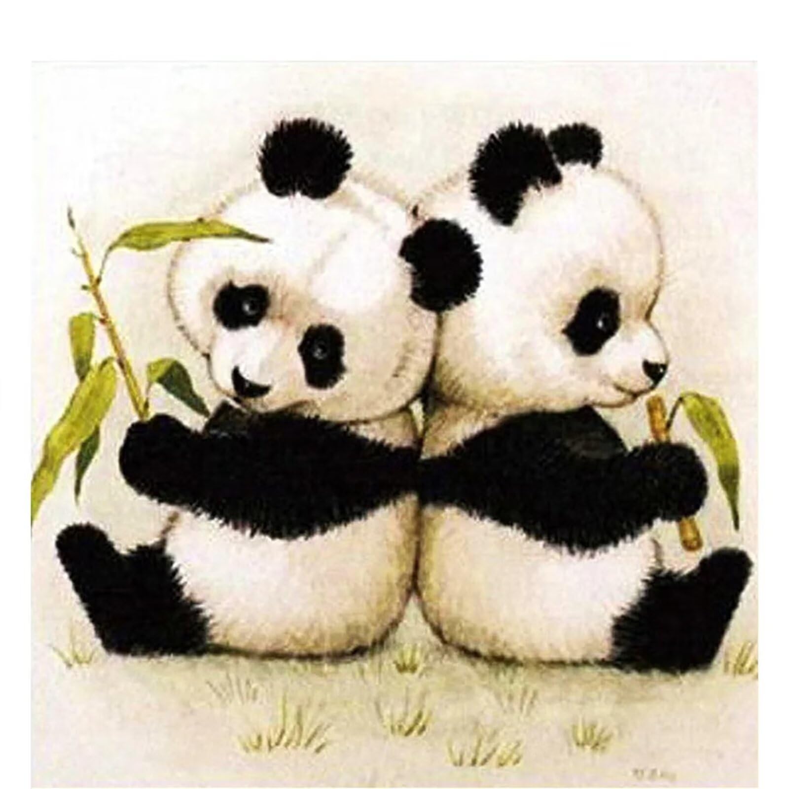 Broderie Diamant Panda 100x100 cm grand format square drill - 8