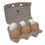 Nest Box Queen Ceramic Chicken Nest Eggs for Nest Box Training - 6 Pack, Assorted (Brown & White)