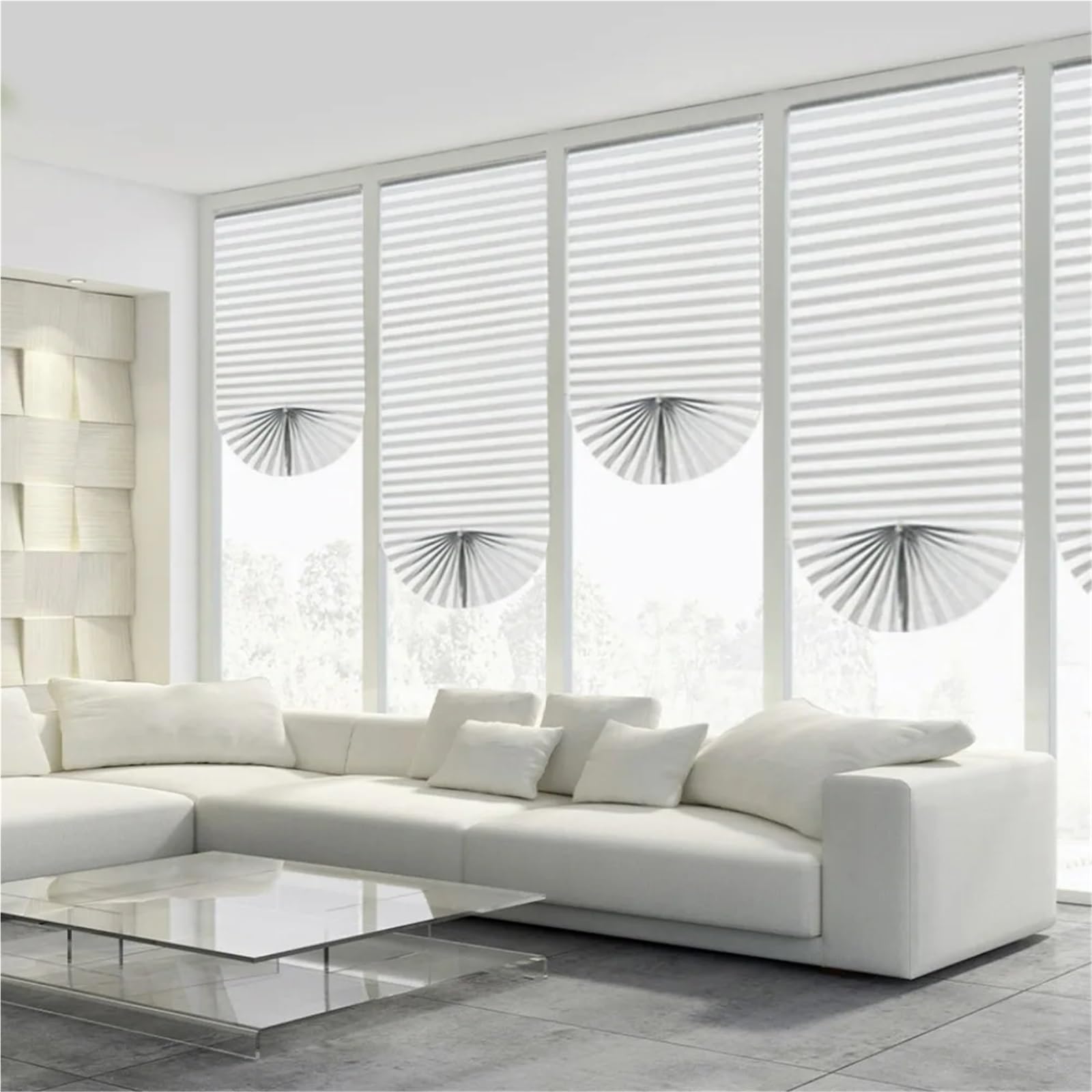 Self Adhesive Blinds Self-adhesive Curtain Pleated Blinds Non-woven Balcony Window Blackout Curtain Home Curtain(Black,60x180CM)