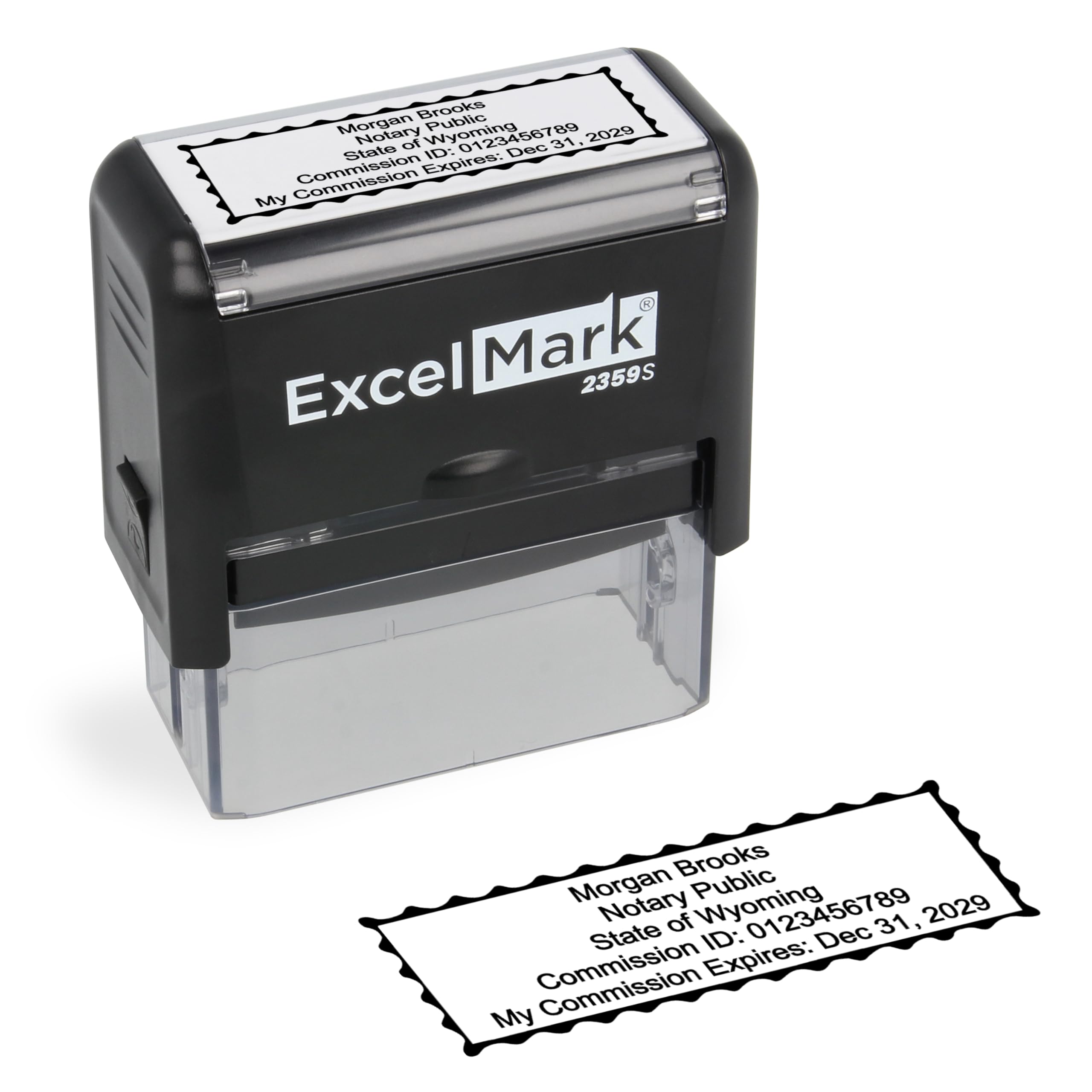 ExcelMark Notary Stamp for All 50 States - Official State Seal - Wyoming