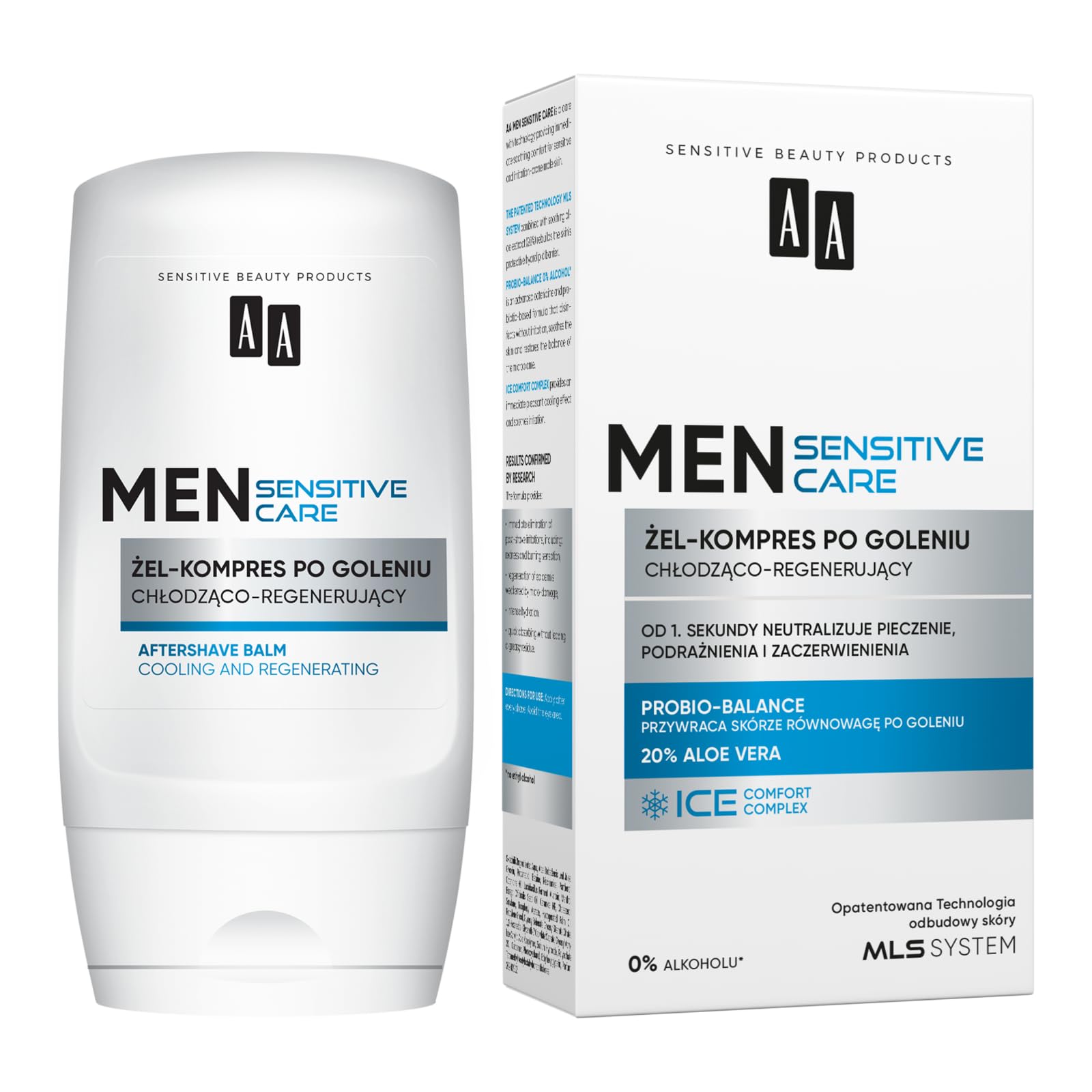 AA Men Sensitive żel-kompres po goleniu chłodząco-regenerujący 100 ml