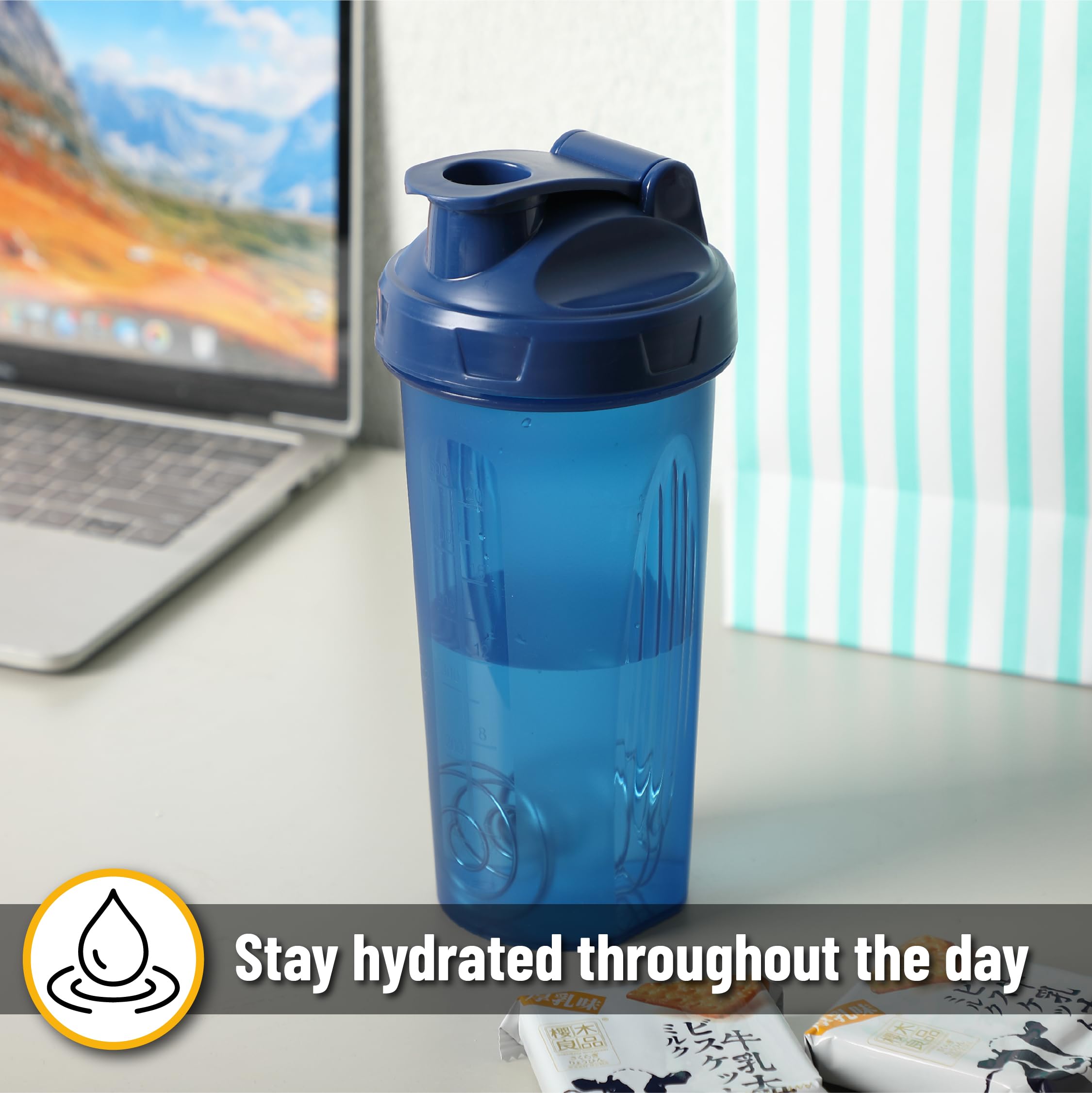Mr. Pen- Shaker Bottles for Protein Mixes, 28 oz, 4 Pack — Amazon image 7