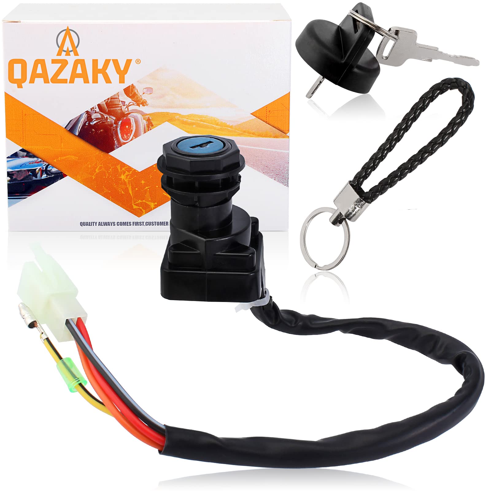 QAZAKY LT80 Ignition Key Switch Compatible with Suzuki Quadsport 50 80 LT80S LT80 LTZ50 LTZ50Z ATV 37110-40B00 LT-80 LT-80S LT-Z50 LT-Z50Z