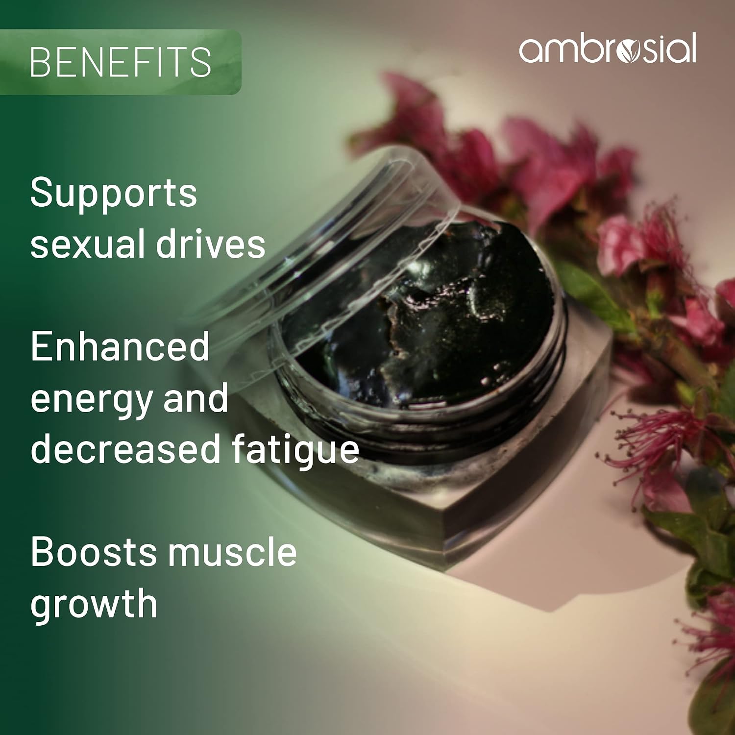 Ambrosial Herbal Testosterone Booster Supplements for Men 500 mg, Pure Shilajit 50 mg, Ashwagandha 200 mg, Safed Musli 250 mg - Image 4