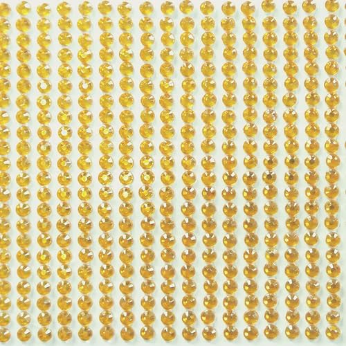 Wrapables 846 pegatinas adhesivas de diamantes de imitación, 4 mm, color naranja