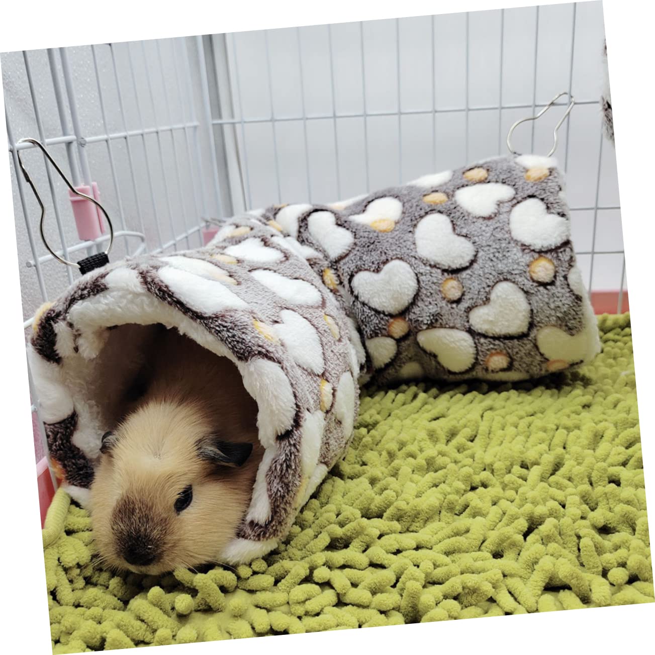 2 Pezzi di Tunnel for ratti Nido cincillà Scoiattolo Accessori for Gabbie for furetti Piccola Gabbia for Animali Domestici Amaca ah,Nido per Animali Domestici