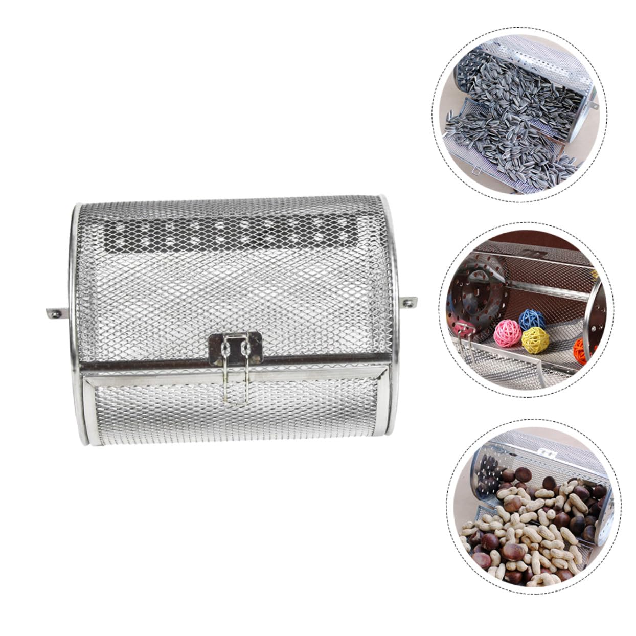 SHINEOFI Cestello Per Contenitori Per Arrostire Barbecue Gabbia Per Arrostire Antiruggine Accessorio Pratico Per Cottura Al Forno Per Carne e Verdure