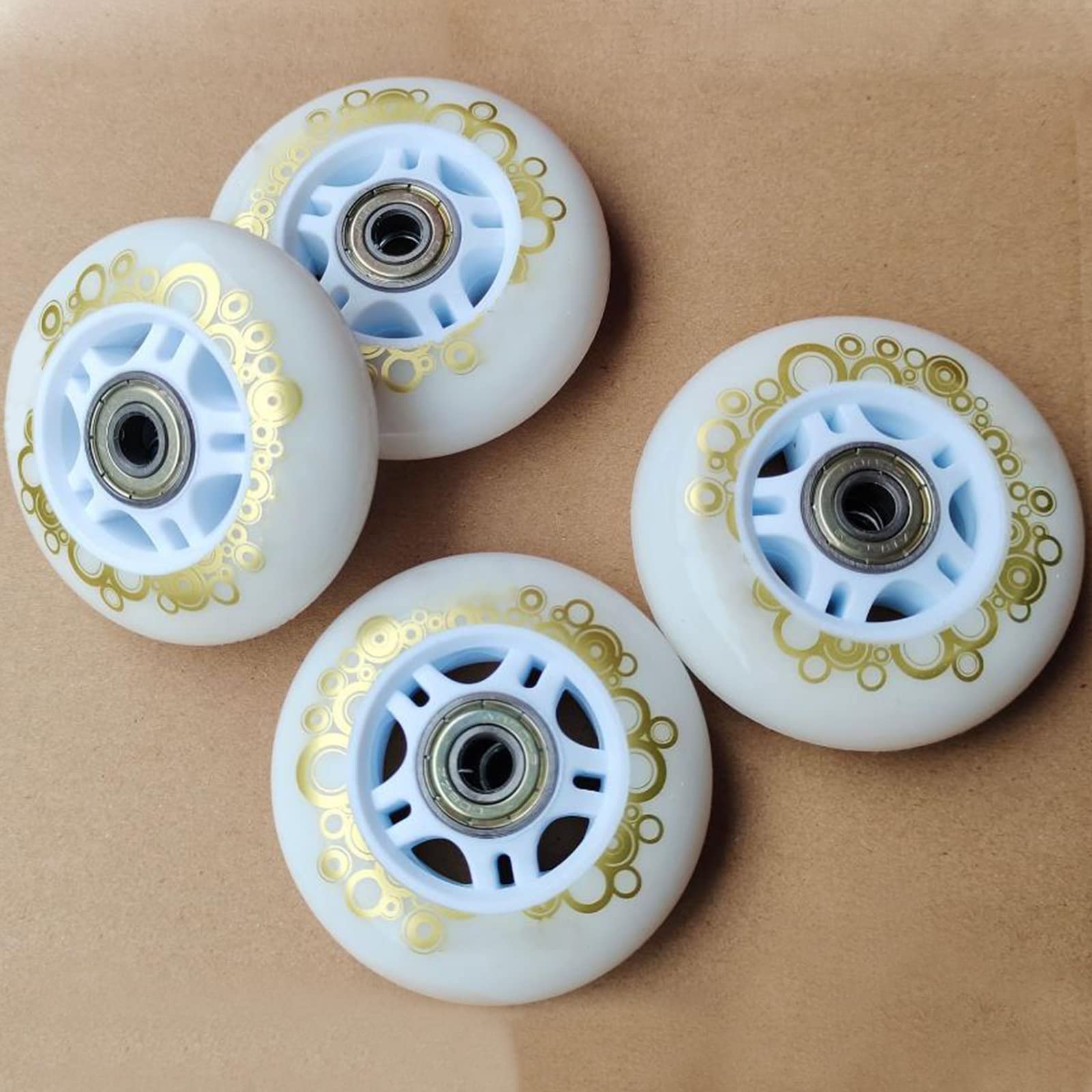 Kółka do jazdy na rolkach, 85 A, koła zapasowe z łożyskami, zestaw 8 sztuk, 64 mm/68 mm/70 mm/72 mm/76 mm/80 mm