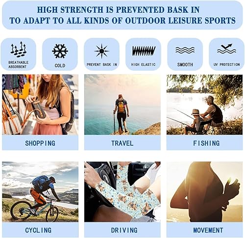 Miniatura 7 de Binienty Mangas de protección solar UV para mujeres y hombres, mangas deportivas refrescantes para golf, correr, ciclismo, senderismo