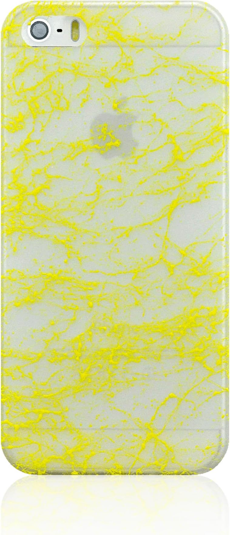 LiViTech(TM) Granite Stone Design Glow in The Dark Protective Hard Case for Apple iPhone 5s 5 (Yellow)