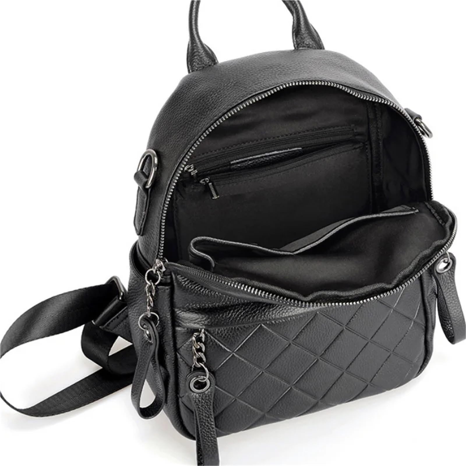 Zaino da viaggio casual for ragazze, for le vacanze, nero, quotidiano per viaggi, shopping e scuola(White)