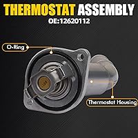 Vista 4 de Conjunto de carcasa de termostato compatible con Trailblazer Envoy 9-7 Rainier Ascender Bravada 2002-2009 4.2L