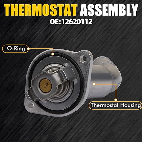 Miniatura 4 de Conjunto de carcasa de termostato compatible con Trailblazer Envoy 9-7 Rainier Ascender Bravada 2002-2009 4.2L