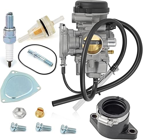 Miniatura 5 de MOTO1988 Carburador Carb & Arranque Colector de Admisión Para Yamaha Grizzly Kodiak Wolverine 400 450 2000-2014 Carb