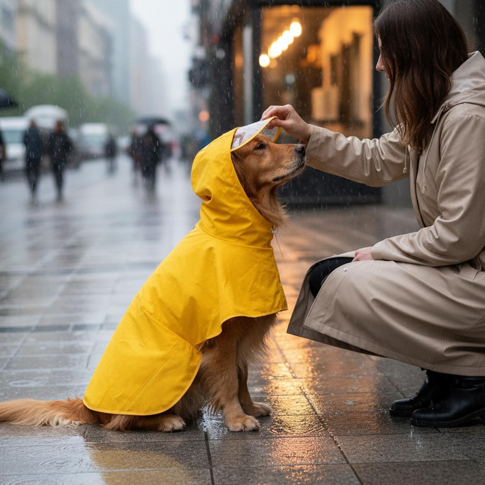 Impermeable con Capucha, Poncho para Perros, Práctico Impermeable para Cachorros Y Perros de Tamaño Mediano, 7XL
