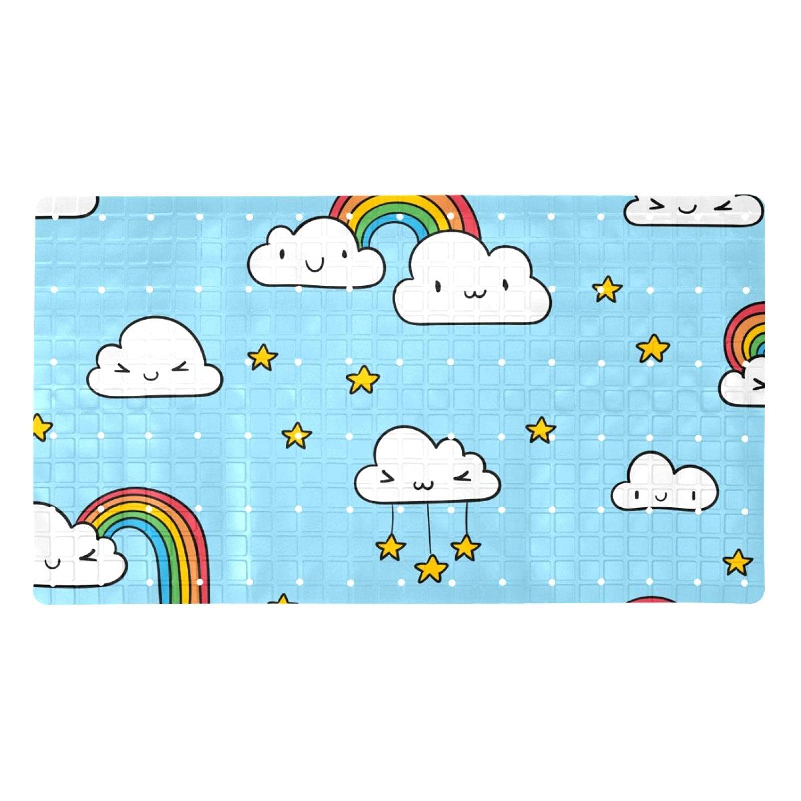 Tapis de bain antidérapant sécurisé 40 x 70 cm anti-glissade avec ventouses