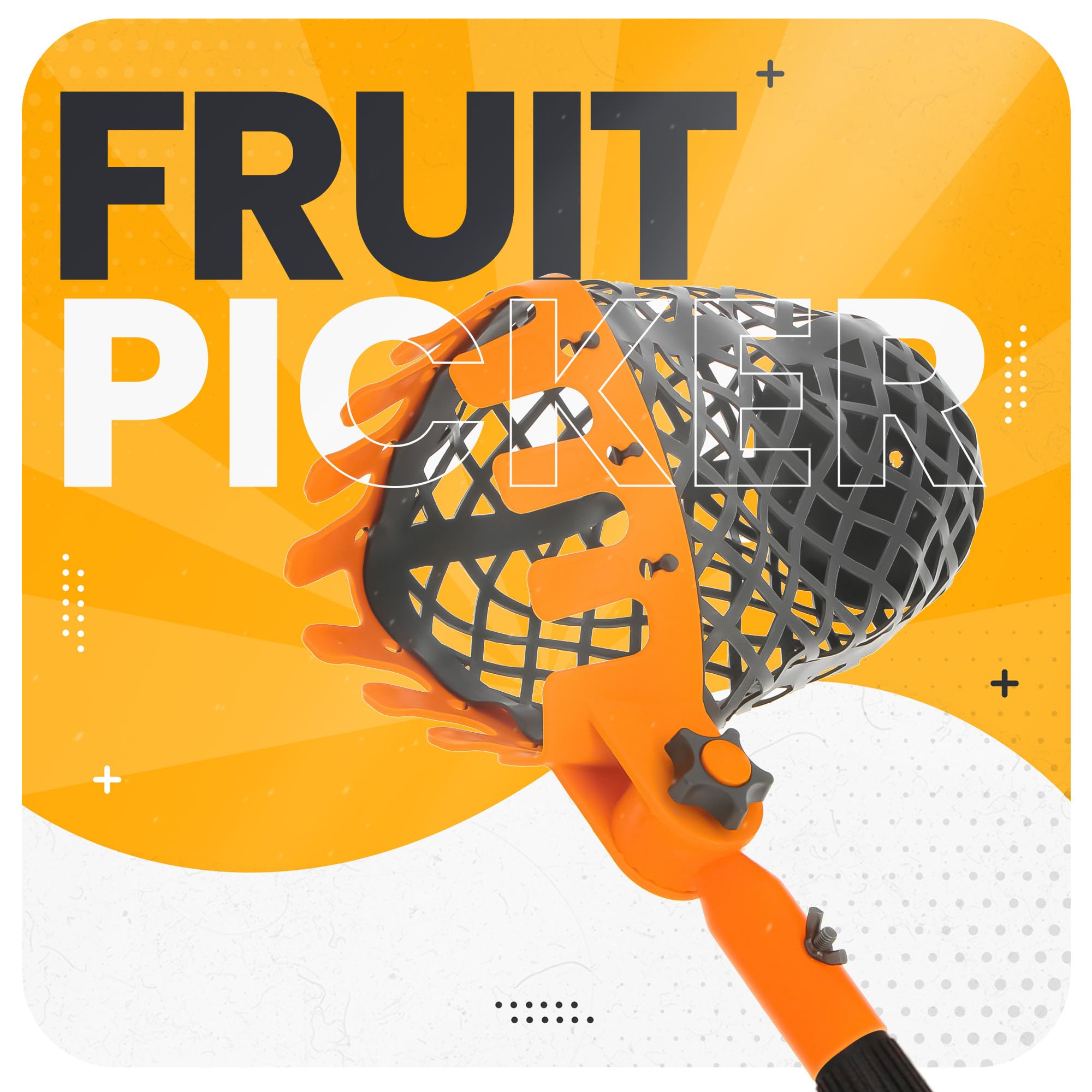 Instalguru Raccoglifrutta Mele Noci Ghiande Bastone Telescopico 160-300 cm Strumento Raccolta Frutti Caduti Giardino Frutteto Macchina Raccolta Autunnale