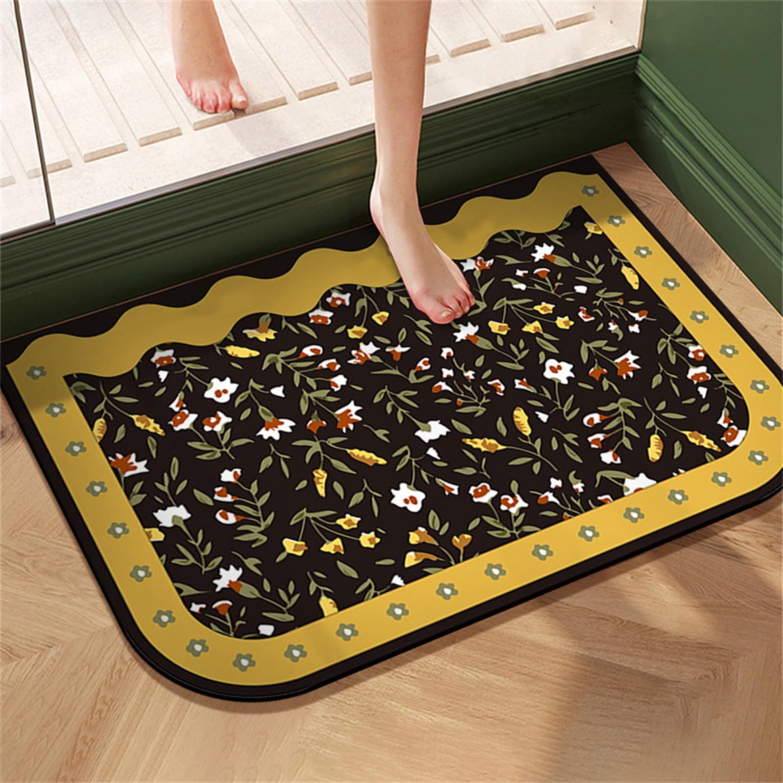 Alfombra de baño lavable de 120x180cm ideal para proteger el suelo de la cocina y bañera