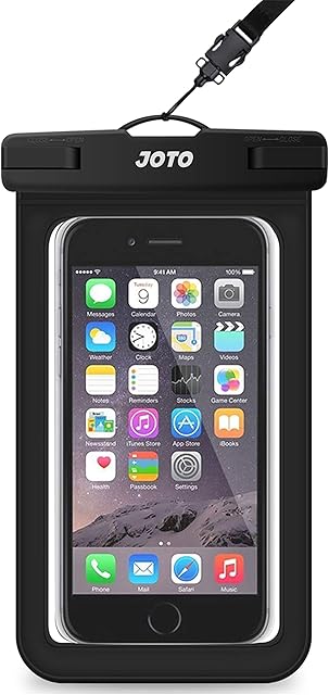 JOTO Universal Waterproof Pouch Cellphone Dry Bag Case for iPhone 14 13 12 Pro Max Xs Max XR X 8 7 6S Plus SE, Galaxy S22 S22+ S21 FE -Black